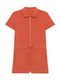 Badstof Jumpsuit Palm Tree Mini Chest Neon Orange Velvet